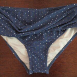 NWT Sweet Honey Blue w/White Polka Dots Swim Bottoms (Size X-Small)